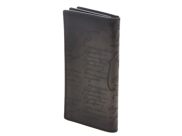 Berluti ベルルッティ 長財布 サンタル スクリットレザー ジップロングウォレット ブラック ヴェネチアレザー【473】