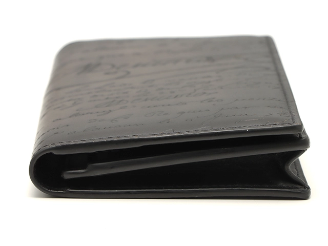 Berluti ベルルッティ 長財布 サンタル スクリットレザー ジップロングウォレット ブラック ヴェネチアレザー【473】