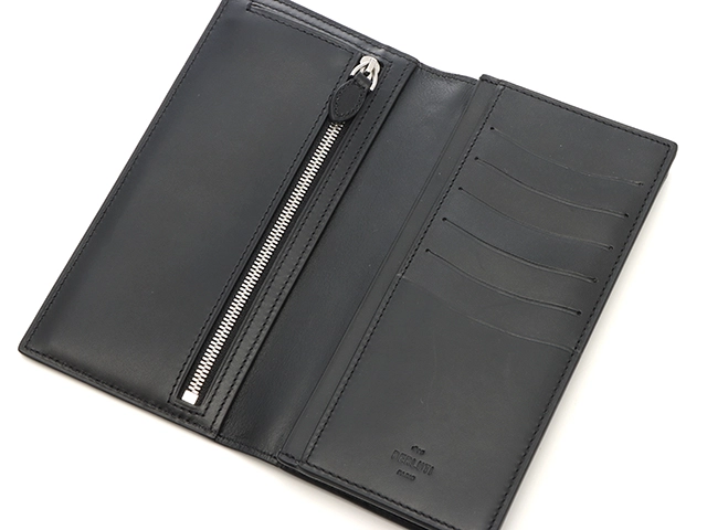 Berluti ベルルッティ 長財布 サンタル スクリットレザー ジップロングウォレット ブラック ヴェネチアレザー【473】