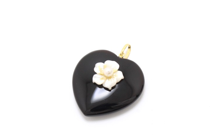 JEWELRY ノンブランドジュエリー トップ ハートフラワーモチーフ