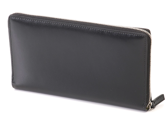 BALENCIAGA バレンシアガ　ラウンドファスナー　ナガサイフ　ブラック／ネオンイエロー　カーフ【472】2147100565485