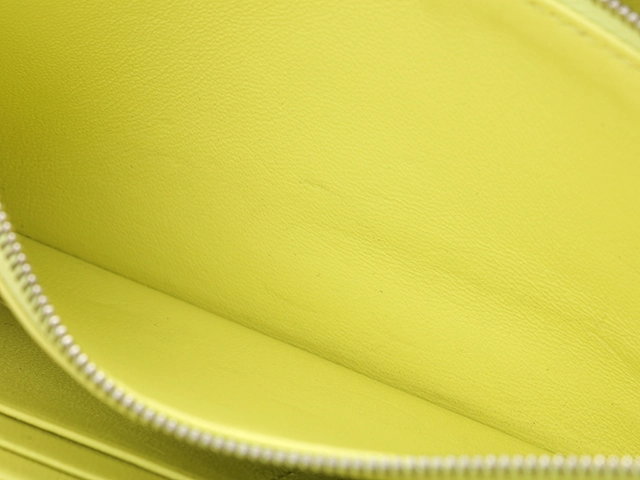 BALENCIAGA バレンシアガ　ラウンドファスナー　ナガサイフ　ブラック／ネオンイエロー　カーフ【472】2147100565485