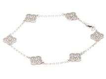 Van Cleef & Arpels　ヴァン クリーフ&アーペル　スウィートアルハンブラ　　ブレスレット　K18ホワイトゴールド　パヴェダイヤモンド  　7.3g  　【471】L