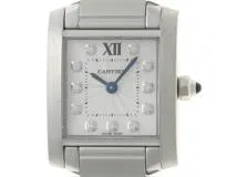 Cartier　カルティエ　タンクフランセーズSM　日本限定モデル　WE110006　クォーツ　シルバー文字盤　レーディス時計【430】2147100567243