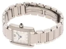 Cartier　カルティエ　タンクフランセーズSM　日本限定モデル　WE110006　クォーツ　シルバー文字盤　レーディス時計【430】2147100567243