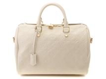 LOUIS VUITTON　ルイヴィトン　スピーディ・バンドリエール30　モノグラム・アンプラント　ネージュ　M40754　2022年頃製造【433】2147100567823
