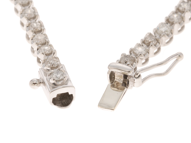 ●天然ダイヤモンドブレスレット　Pt850 プラチナ　D2.00ct 18cm JEWELRY ジュエリー ブレスレット PT850 プラチナ ダイヤモンド2.00ct