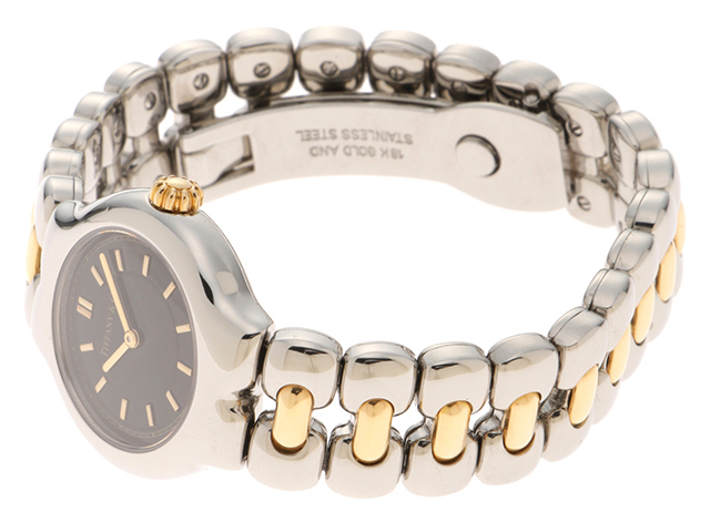 TIFFANY&CO ティファニー ティソロ クォーツ レディース L0112 YG/SS  