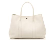 HERMES エルメス トートバッグ ガーデンパーティPM ホワイト/シルバー金具 ネゴンダ □M刻印(2009年頃)【472】YY