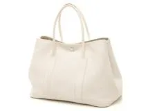 HERMES エルメス トートバッグ ガーデンパーティPM ホワイト/シルバー