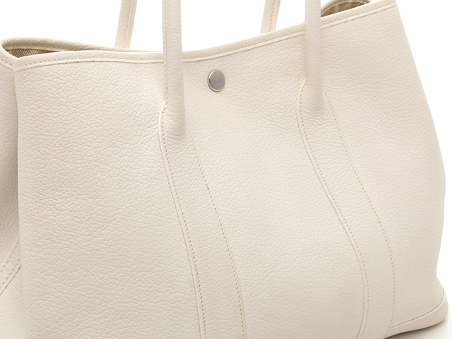 Hermès ホワイト トートバッグ HERMES エルメス トートバッグ ガーデンパーティPM ホワイト