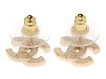 CHANEL シャネル ココマークピアス メタル(GP) クリスタル