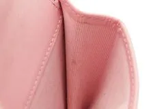 CHANEL　シャネル　ココマーク　二つ折財布　ピンク/GP キャビア　【471】IK