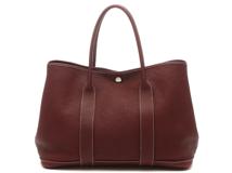 HERMES エルメス ハンドバッグ ガーデンパーティPM トートバッグ ルージュアッシュ ネゴンダ シルバー金具【473】