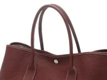 HERMES エルメス ハンドバッグ ガーデンパーティPM トートバッグ ルージュアッシュ ネゴンダ シルバー金具【473】