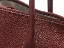 HERMES エルメス ハンドバッグ ガーデンパーティPM トートバッグ ルージュアッシュ ネゴンダ シルバー金具【473】