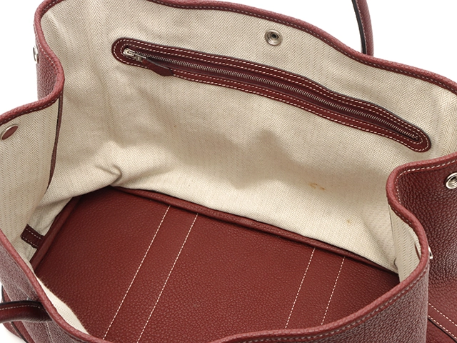 HERMES エルメス ハンドバッグ ガーデンパーティPM トートバッグ ルージュアッシュ ネゴンダ シルバー金具【473】