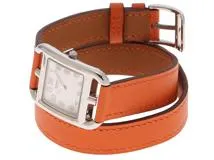 〈未使用〉HERMES ケープコッド　ストラップ　エトゥープ　レザーベルト HERMES エルメス ケープコッド Wトゥール CC1.210 SS ステンレス