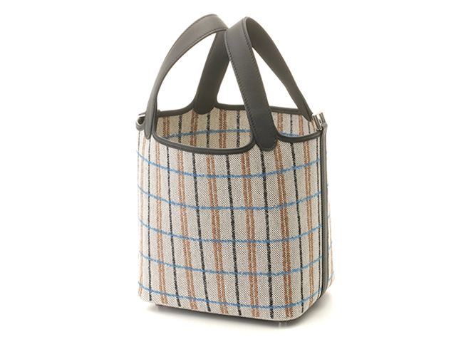 HERMES エルメス トートバッグ ピコタンロックPM クーベルチュールカレ マルチカラー トワルアッシュ/スウィフト W刻印(2024年頃) H085988CKAA 付属品付き【472】YY