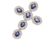 JEWELRY　ジュエリー　トップ　K18　ホワイトゴールド　サファイア1.13ct　ダイヤモンド1.00ct　約4.0g　2147100574418【207】