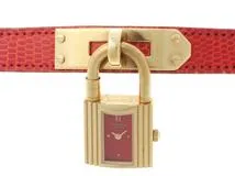 HERMES エルメス ケリー腕時計 赤 HERMES エルメス ケリーウォッチ ヴィンテージ レディース