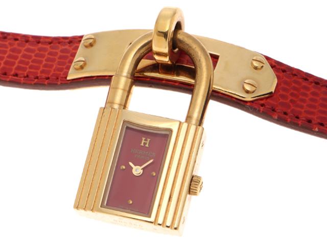 HERMES エルメス ケリー腕時計 赤 エルメス/ケリーウォッチ/レッドダイヤル/Hermes/Kelly Cadenas