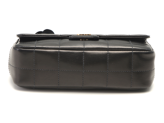 CHANEL シャネル カメリアチョコバーチェーンショルダー ブラック