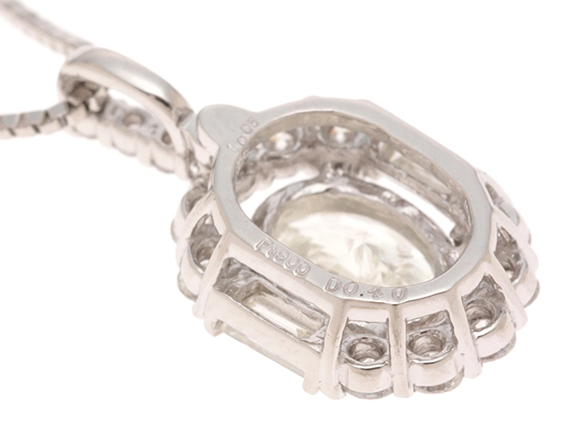JEWELRY　ジュエリー　ネックレス　プラチナ　トップPT900/チェーンPT850　ダイヤモンド1.005ct/0.40ct　約4.2g　2147100577525【207】