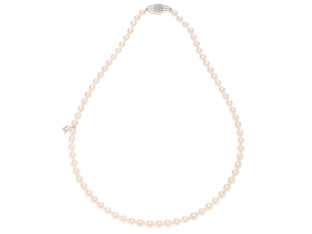 MIKIMOTO ミキモト パール ネックレス K18 ホワイトゴールド 21.7g
