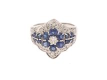 JEWELRY ノンブランドジュエリー リング 15号 プラチナ900 サファイア0.50/ダイヤモンド1.60カラット【472】SJ