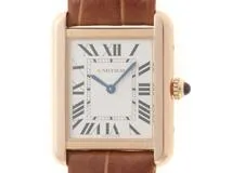 Cartier カルティエ 腕時計 タンクソロ SM W5200024 K18ローズゴールド/ステンレス/アリゲーター ホワイト文字盤 クォーツ【472】SJ