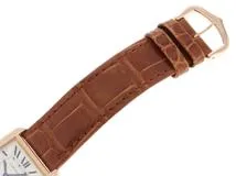 Cartier カルティエ 腕時計 タンクソロ SM W5200024 K18ローズゴールド/ステンレス/アリゲーター ホワイト文字盤 クォーツ【472】SJ