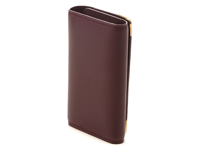 Cartier カルティエ マストライン 6連キーケース ボルドー レザー 【472】YN