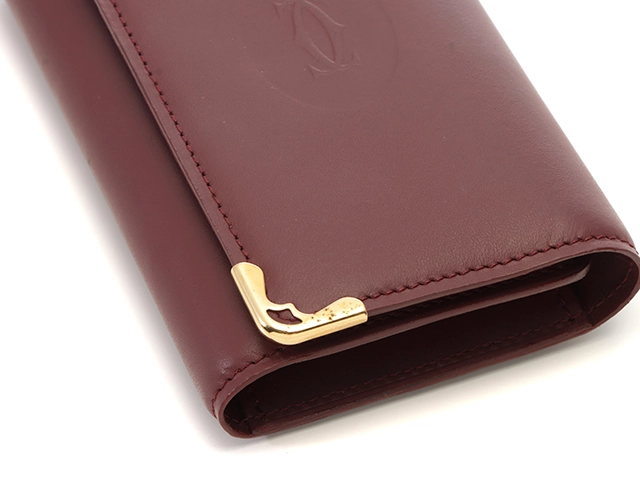 Cartier カルティエ マストライン 6連キーケース ボルドー レザー 【472】YN