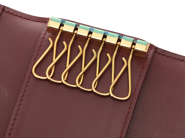 未使用 Cartier カルティエ マストライン キーケース 6連 ボルドー Cartier カルティエ マストライン 6連 キーケース ボルドー