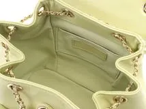 CHANEL シャネル マトラッセデュマスモールバックパック ライムグリーン/ゴールド金具 カーフ AS2908【472】YY