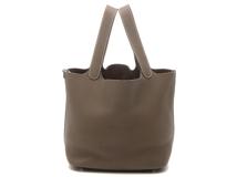 Hermès　エルメス　ハンドバッグ　ピコタンロックMM　エトゥープ・SV金具　トリヨンクレマンス　Z刻印・2021年頃製造　【471】