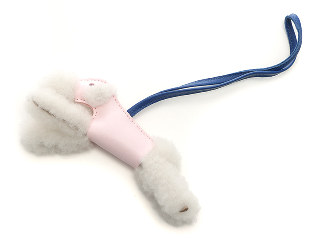 HERMES エルメス バディ チャーム ローズダーリン×ブルーフランス