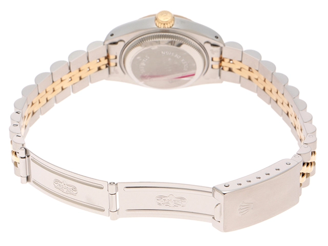 E番　ROLEX　ロレックス　デイトジャスト26　69173　イエローゴールド/ステンレススチール　ゴールド文字盤　自動巻き　レディース　腕時計　C
