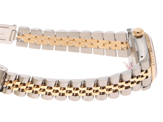 E番　ROLEX　ロレックス　デイトジャスト26　69173　イエローゴールド/ステンレススチール　ゴールド文字盤　自動巻き　レディース　腕時計　C