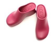 LOEWE　ロエベ　テラフォームクロッグ　レディース37　ピンク　ラバー　L814V29X03　2147100583007　【432】