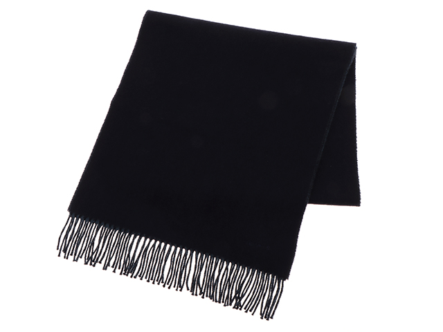 HERMES エルメス カシミヤマフラーダブルフェイス ブルー 【472】KS の