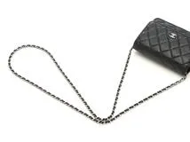 CHANEL　シャネル　ショルダーバッグ　マトラッセ　ミニチェーンウォレット　AP1649　ブラック　シルバー金具　キャビアスキン　30番台【433】2147100585544