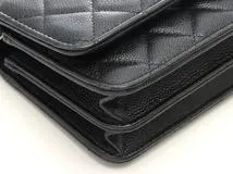CHANEL　シャネル　ショルダーバッグ　マトラッセ　ミニチェーンウォレット　AP1649　ブラック　シルバー金具　キャビアスキン　30番台【433】2147100585544