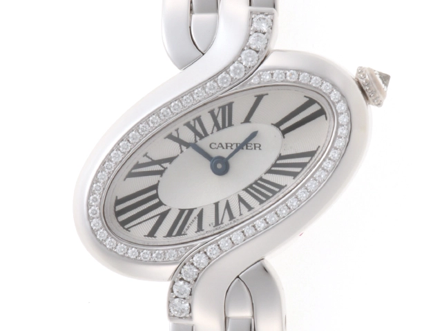 Cartier カルティエ デリスドゥカルティエ ダイヤベゼル ホワイト