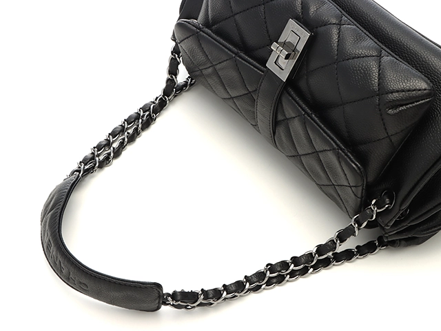 CHANEL シャネル　マトラッセ 2.55 チェーンショルダー A29901　ブラック/SV キャビア　433