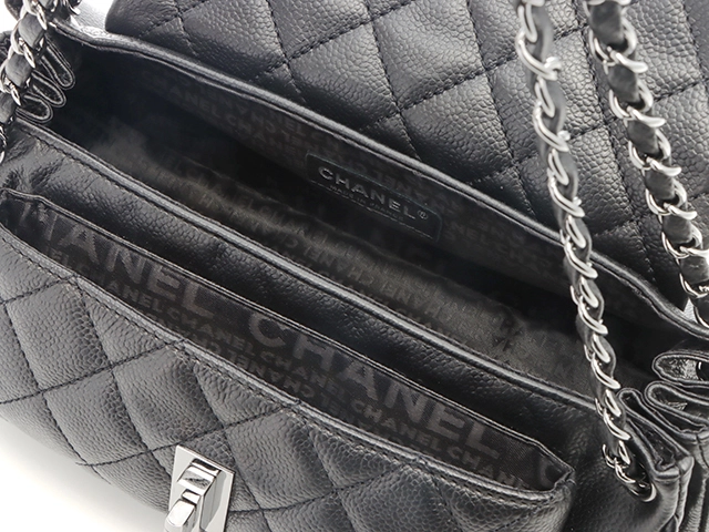 CHANEL シャネル　マトラッセ 2.55 チェーンショルダー A29901　ブラック/SV キャビア　433