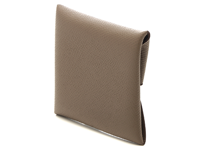 HERMES　ケース　エトゥープ　刻印w エプソン　バスティア HERMES エルメス バスティア コインケース エトゥープ エプソン W刻印