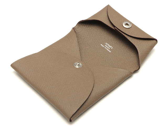 HERMES エルメス バスティア コインケース エトゥープ エプソン W刻印