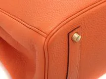 HERMES　エルメス　バーキン35　オレンジ　GP　トゴ　□F刻印　2147100587227　【437】